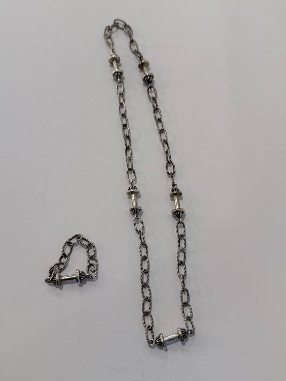 Trollbeads Sterling Silver Station Necklace 18.5" Extends to 22"